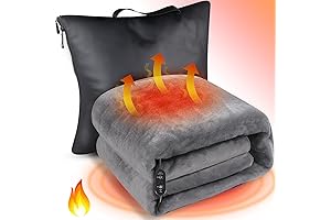 Heated Car Blanket Travel Blanket Pillow Luxury Leatheret