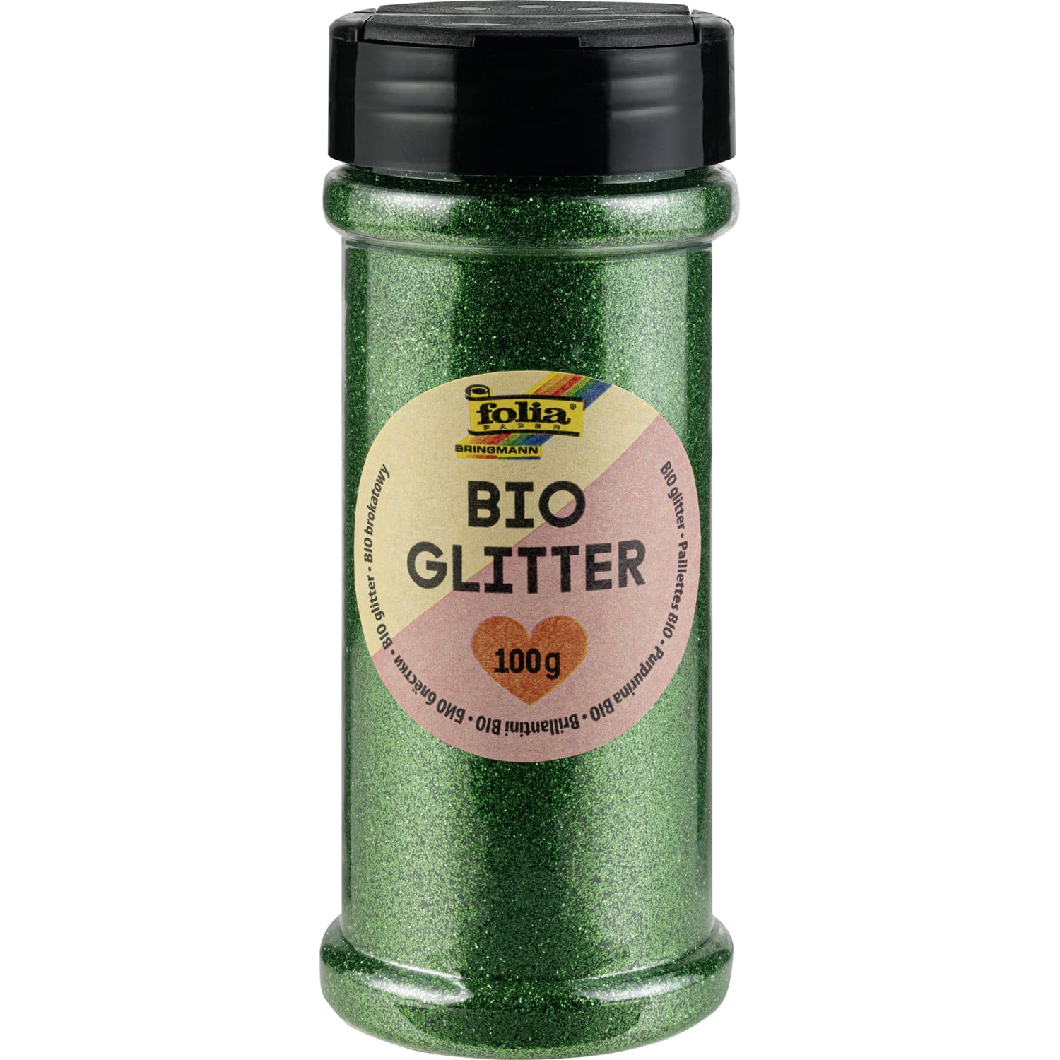 Purpurina orgánica verde folia 578158 biodegradable de 100 g con brillo intenso green