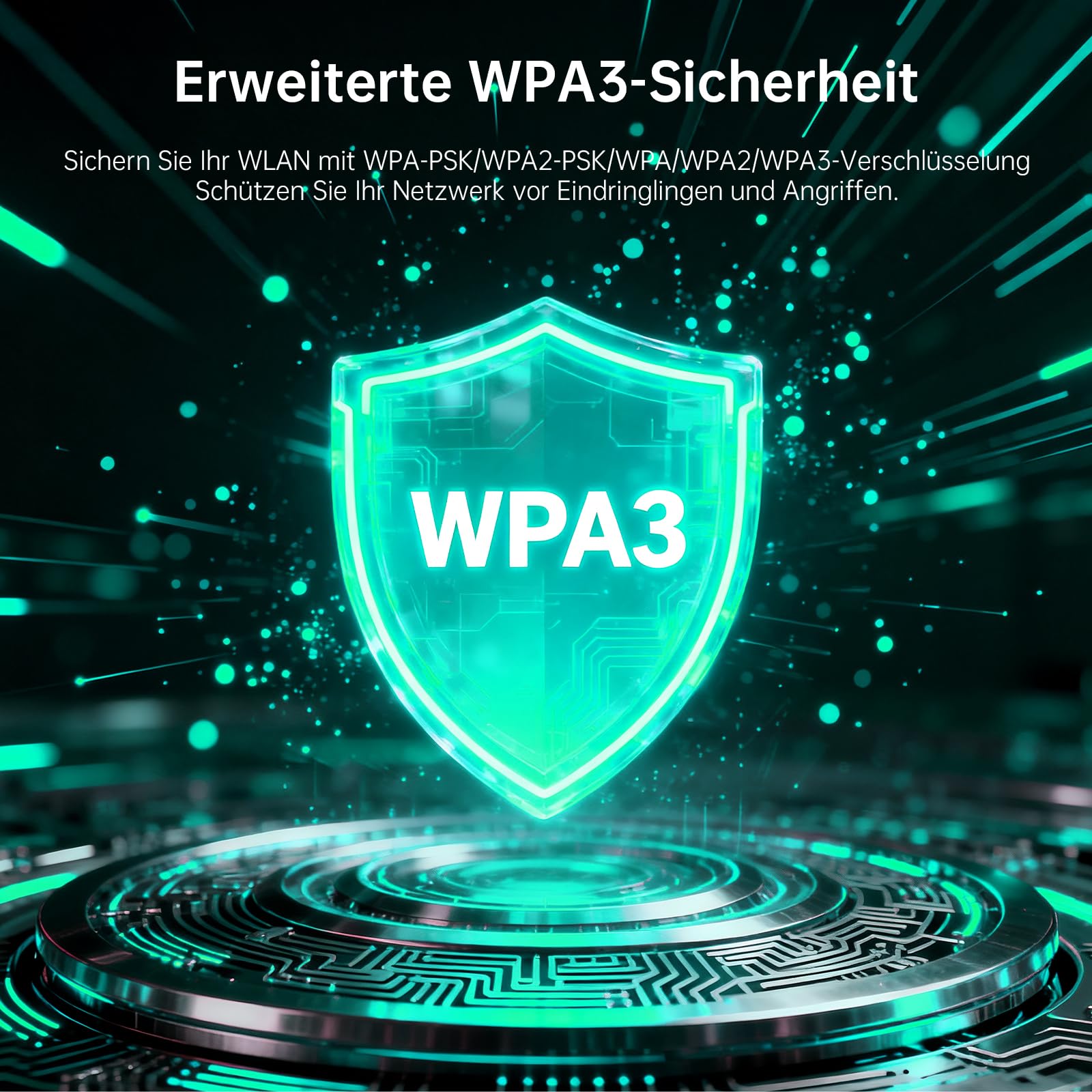 WiFi 7 WLAN Stick für PC, BE6500 USB 3.0 WLAN Stick Tri-Band 6G/5G/2.4G, WiFi Adapter PC mit 3 Antennen Geringe Latenz für Gaming, MLO, 4K-QAM, WPA3, Integrierte Treiber, NUR für Windows 10/11