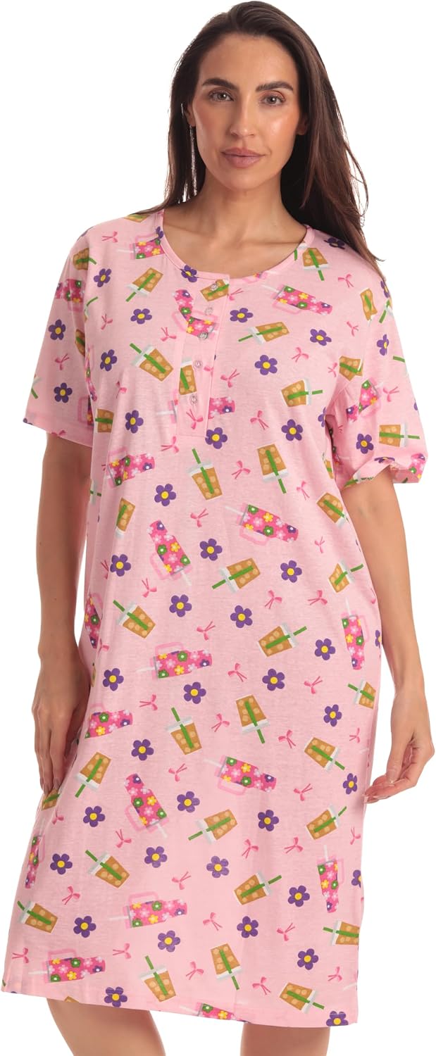 Just Love Short Sleeve Nightgown Holiday Sleepwear