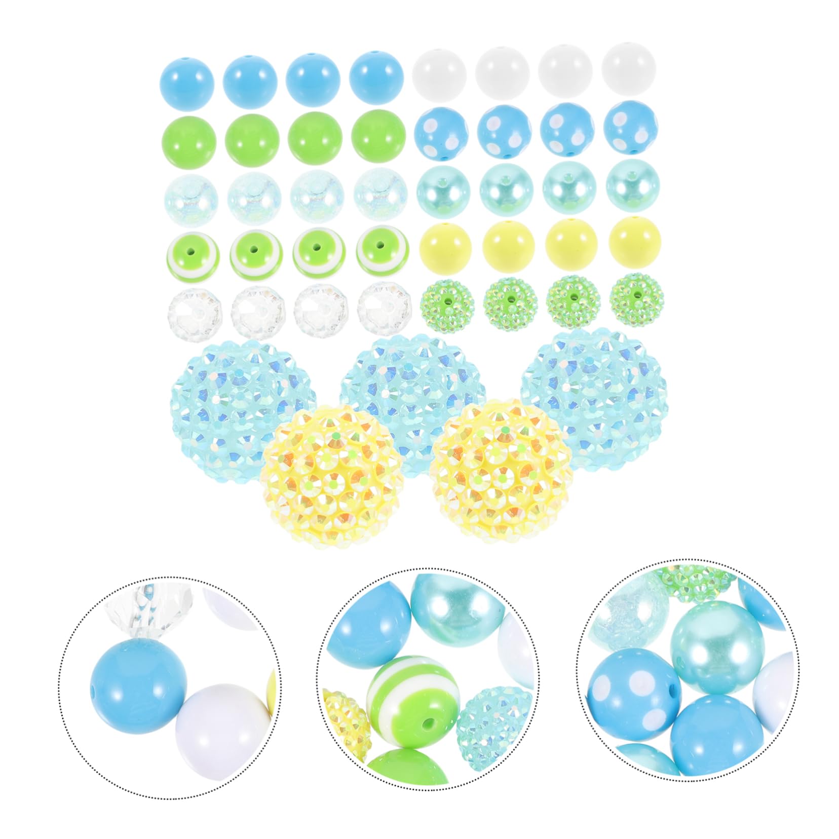 Gadpiparty 2 Series Cuentas De Lápiz Cuentas Surtidas Sueltas Para Hacer Manualidades Rosario Para El Trabajo De Artesanía Abalorios Hechos A Mano Acrílico 50 Piezas*2