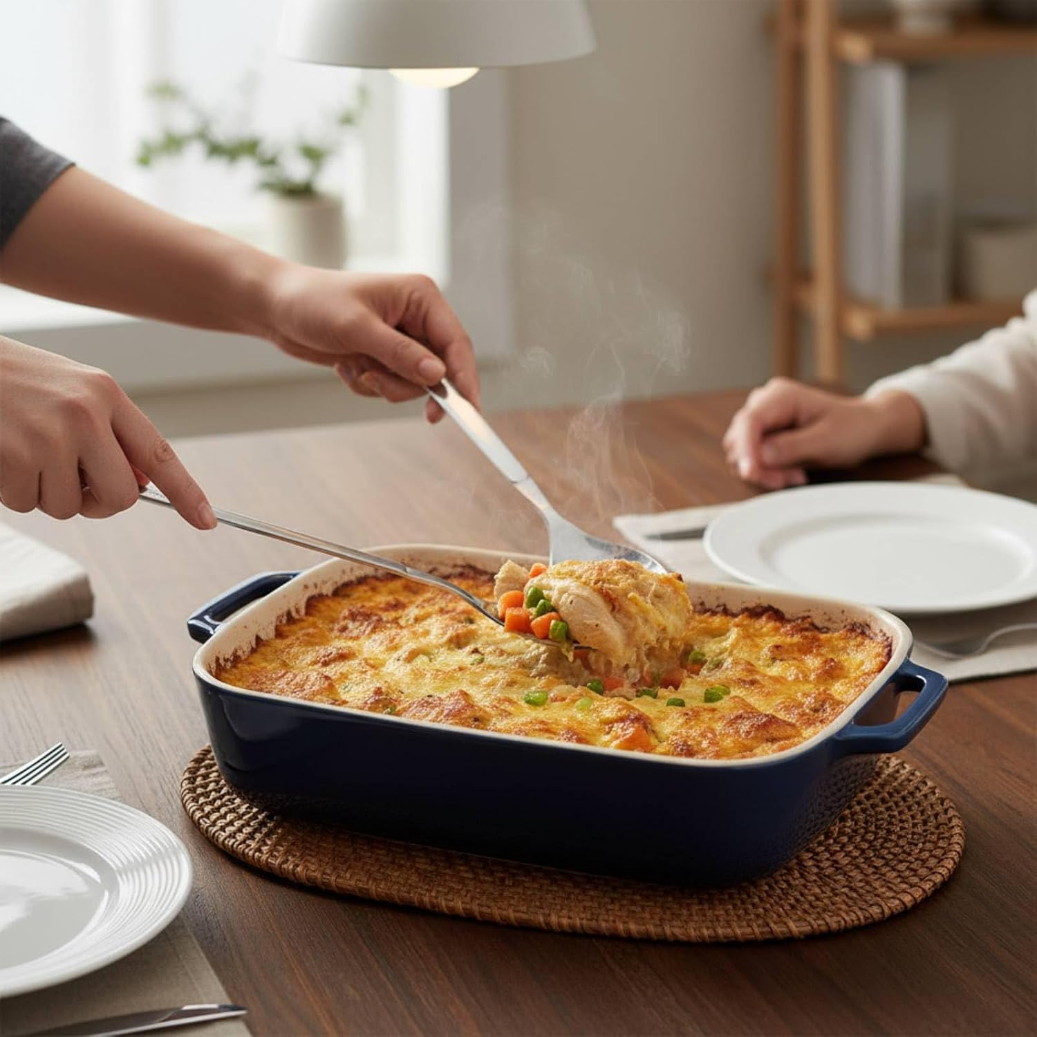 18/8 Stainless Steel Cooking Spoons Set, Dishwasher-Safe