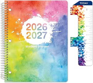 Global Datebooks 2026-2027 Elementary Student Planner 8.5" x 11" - Dated Weekly & Monthly Academic Planner with Ruler/Bookmark & Stickers