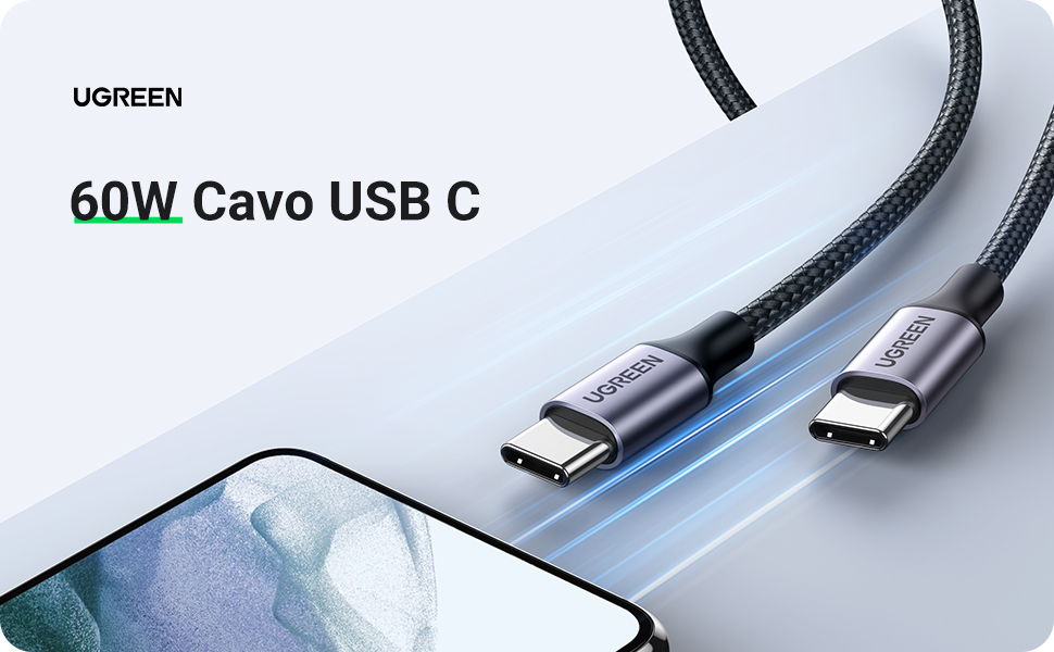 Cavo Baseus USB-C A Tipo-C 60W/100W - Ricarica Rapida Per IPhone 15 Pro Max, Nylon