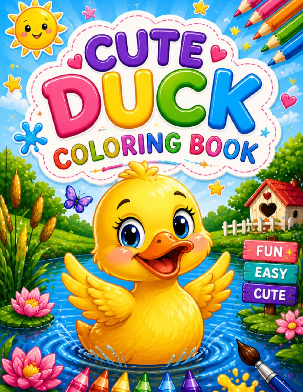 Duck Coloring Book for Kids: Fun & Easy Duck Coloring Pages for Toddlers and Kids