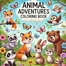 Animal Adventures Coloring Book 20 Playful Animal Scenes for Kids Ages 38