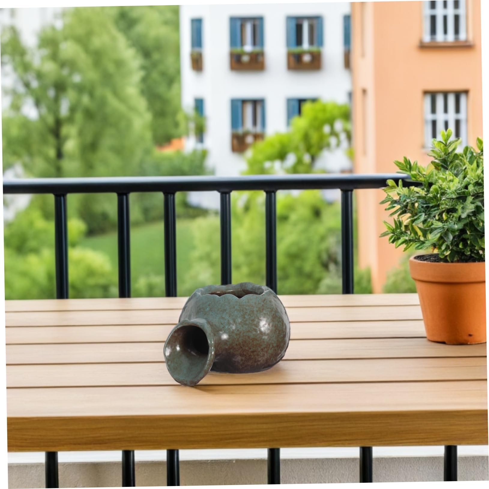 Vaso in Ceramica per Acquario Decorazione da Giardino Zen Circolazione Acqua per Vasche per Pesci Giochi d Acqua e Terrari Interni per Decorazione di Casa e Giardino