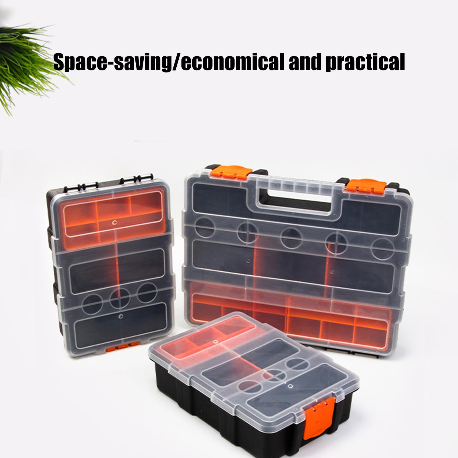Scatola organizer per piccole parti con divisori rimovibili Scatola di immagazzinaggio hardware con maniglia portatile per bulloni dadi viti chiodi hardware custodia fermi