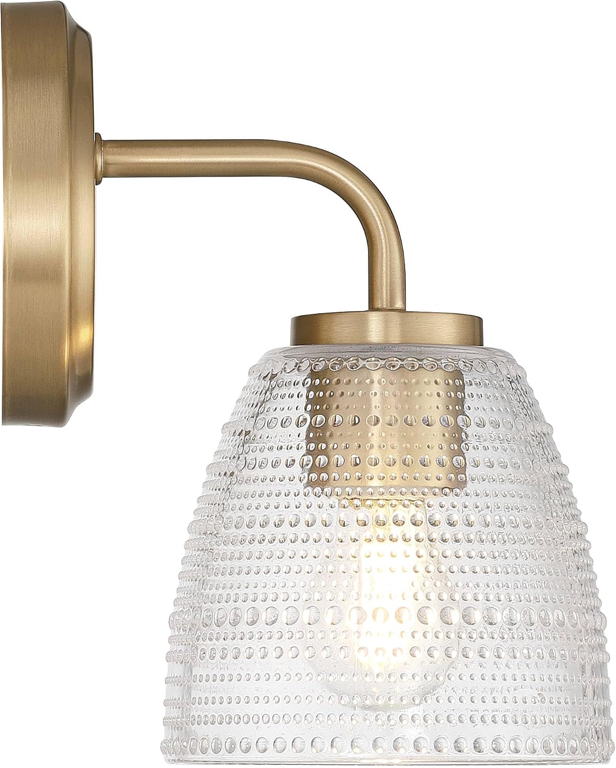 Possini Euro Design Possini Euro Sabrina 9" High Satin Brass and Glass Wall Sconce