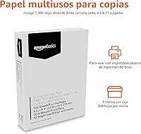 Vista 2 de Yaxa Basics Papel multipropósito para impresora y copiadora, 20 lb, 8.5 x 11 pulgadas, 3 resmas (1,500 hojas), 92 brillante, blanco