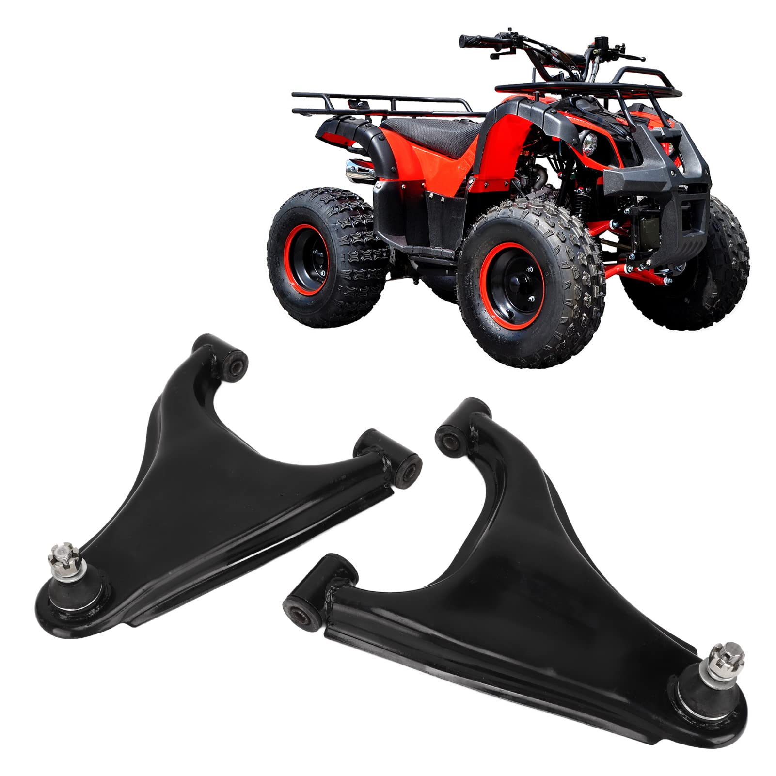 Repuestos Atv Utv 1 par 310Mm Suspensión Delantera Brazo Oscilante Negro Fuerte Resistencia Ajuste para Diy Go Kart Atv Quad Bike