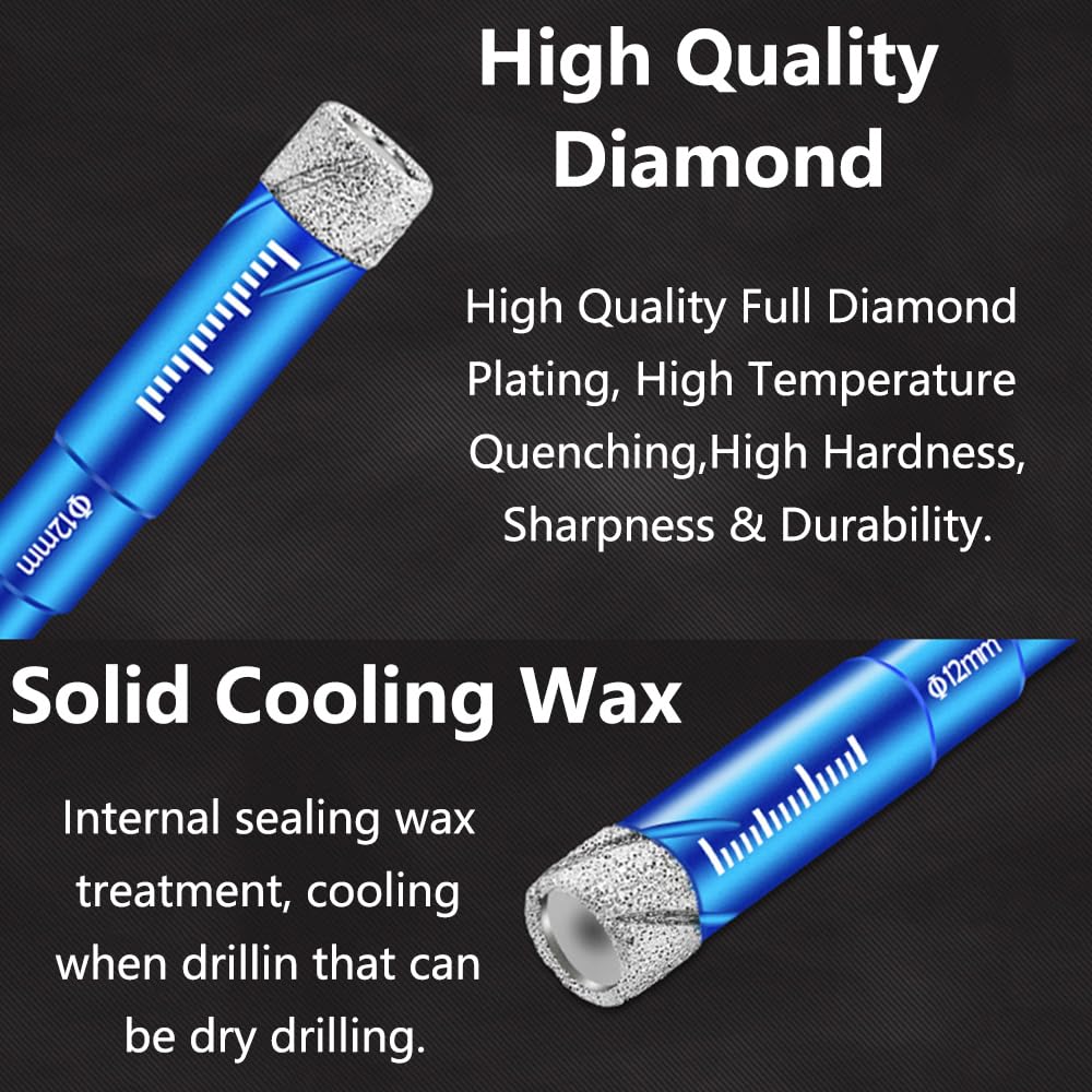 BIHUI Tegelboor Wax Quick Hex - 6 mm - Ook voor Harde Tegels - PH BIHUI Tegelboor Wax Quick Hex - 6 mm - Ook voor Harde Tegels - PH
