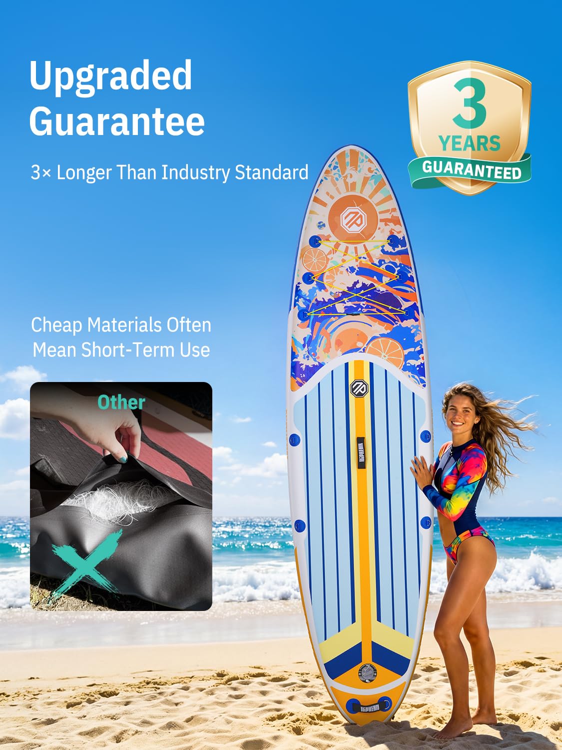 Niphean SUP Gonfiabile Adulti con Tutti gli Accessori, 320cm Stand up Paddle Gonfiabile per Tutti i Livelli, Paddle Board con Capacità di 200kg per 2 Persone, Tavola da SUP Gonfiabile con Sedia