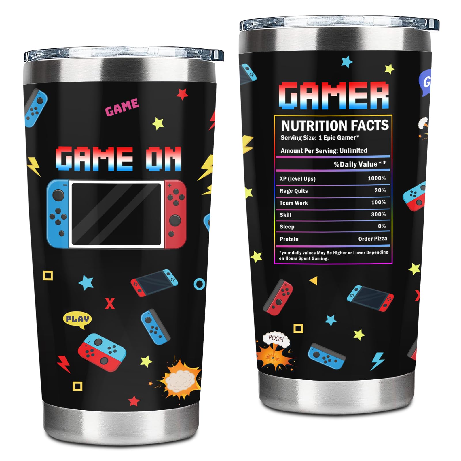 Undergo Gamer Gifts, 20 Oz Stainless Steel Game Controller Tumbler, Gaming Gifts for Teens, Boy, Boyfriend, Gamer Tumbler,...