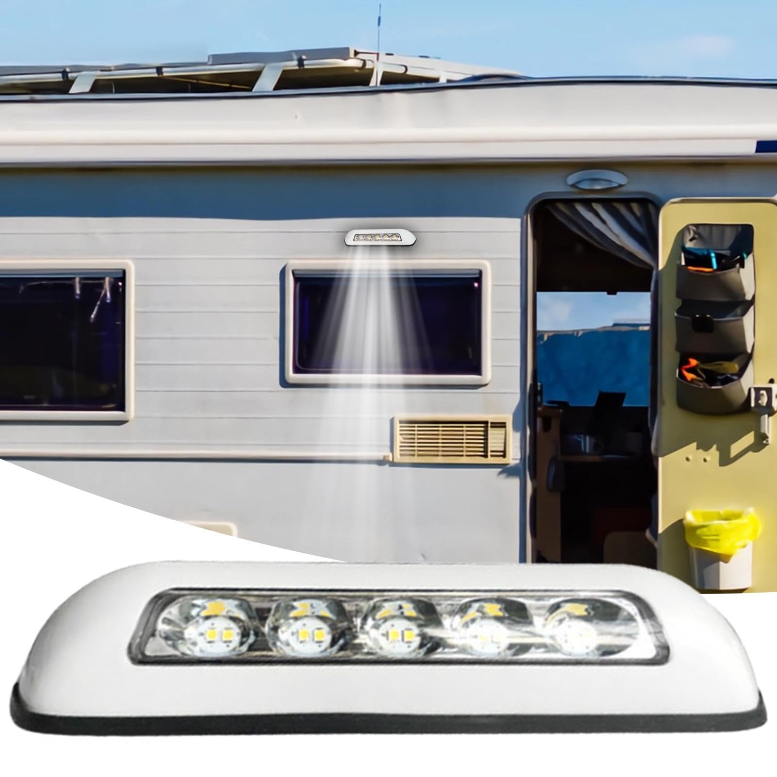 Lampes pour auvents pour véhicules de loisirs - Spots imperméables de 12 cm, lumière pour escaliers de patio, remplacement de LED extérieur | Éclairage pour véhicules récréatifs, accès