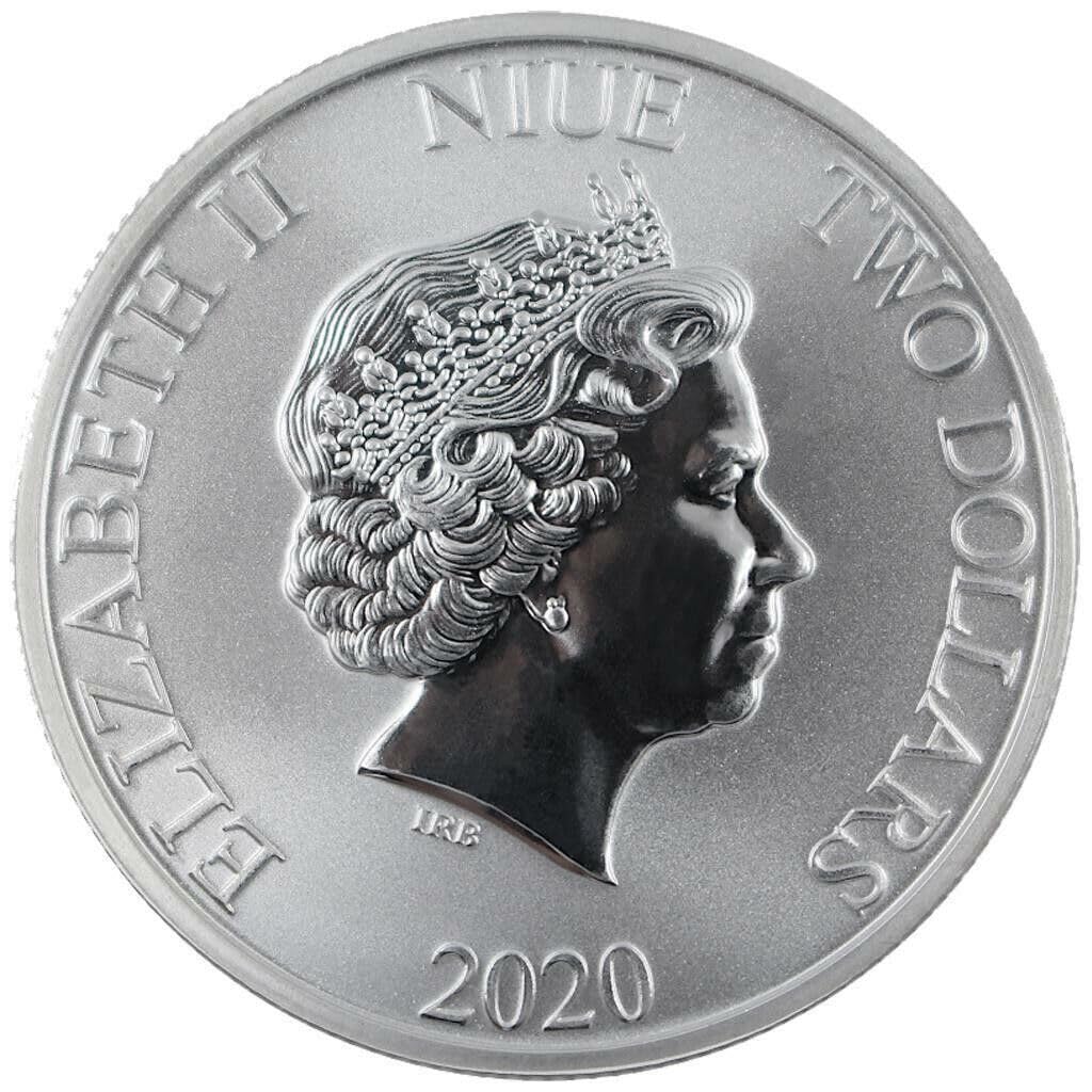 Moneda de plata de 1 onza Jurassic 2020 Park Niue solo 10,000 piezas Cápsula de plata de 1 Oz Silver Top Condición!