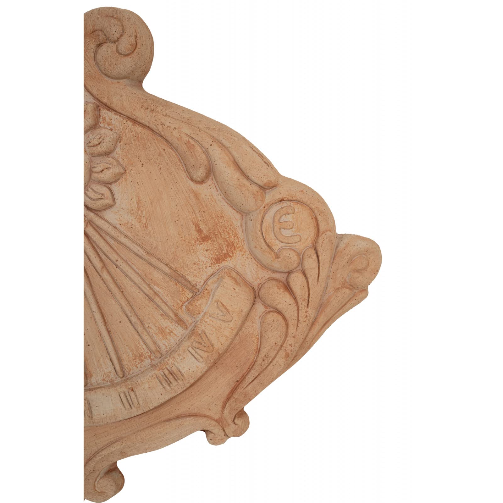 Biscottini Meridiana solaire en terre cuite Made in Italy – Meridiana murale extérieure 62 x 46 x 5 cm – Horloge murale vintage