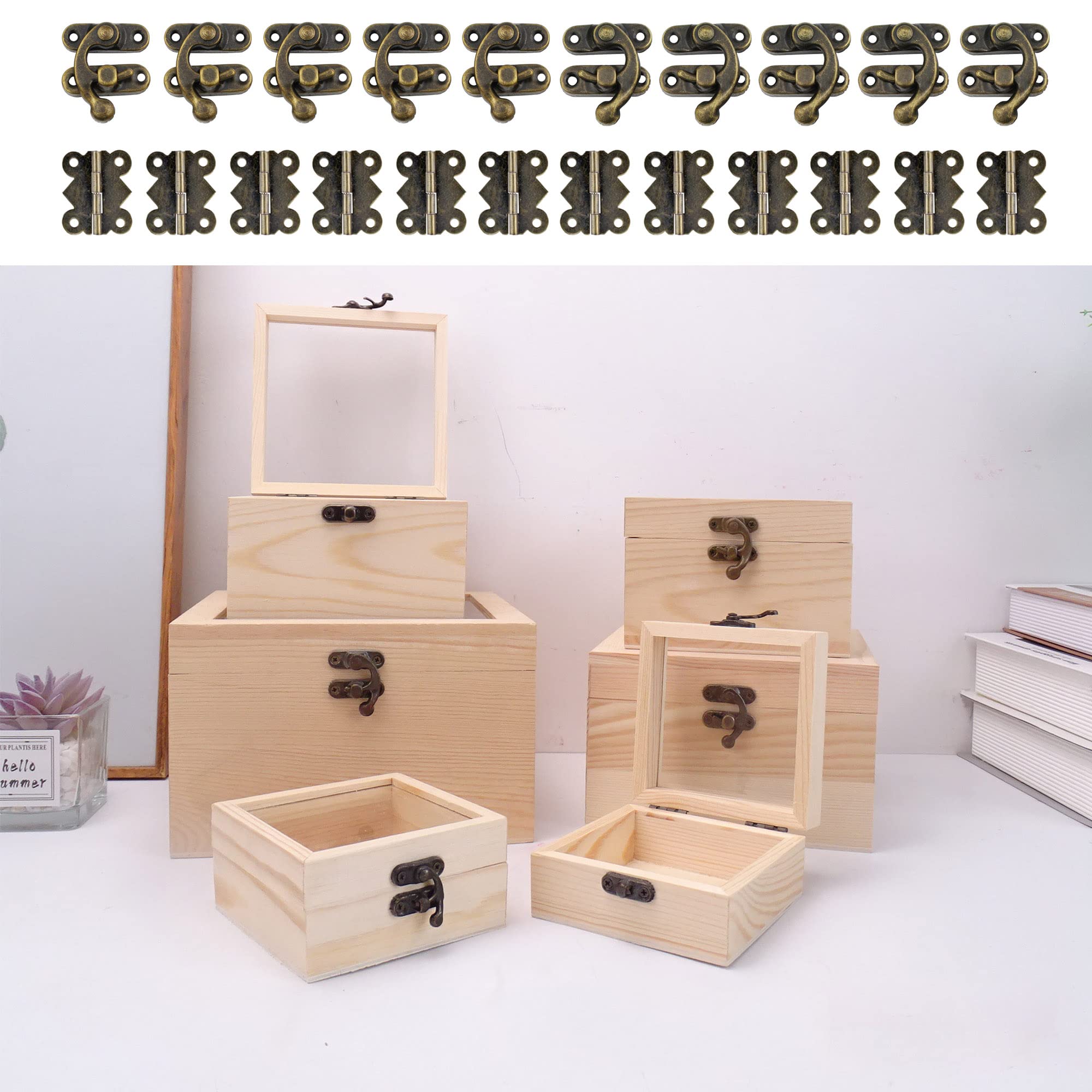 90 Pcs,Gancio A Scatto Hasp,Hasp Antico Legno,Antico Hasp Gancio Chiusura,Fibbia Per Scatola Antica,Serratura Vintage Sinistra/Destra,Cerniere A Farfalla Antiche,Per Scatole Di Legno
