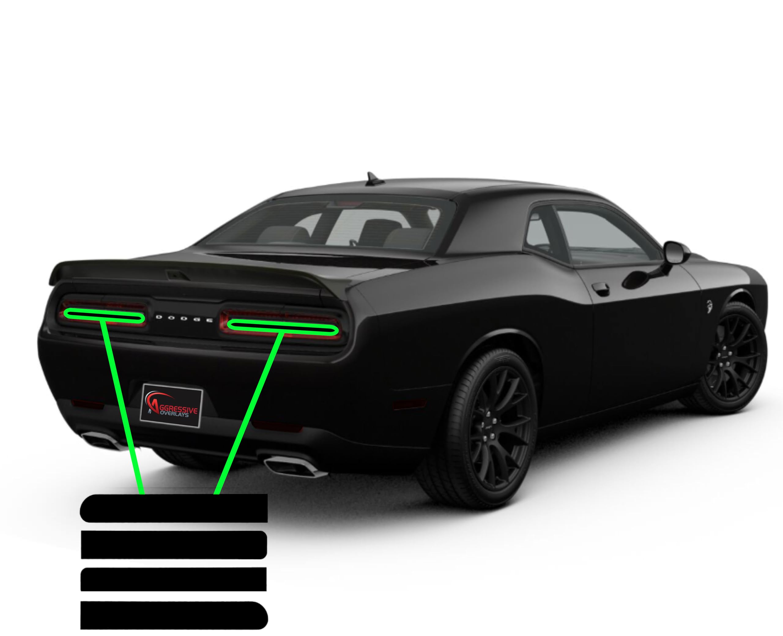 Compatible with 2015-2020 Dodge Challenger Side Marker Tint Kit | Precut Dark Smoke Vinyl Overlays for '15-'20 Dodge Challenger (20% Dark Smoked)
