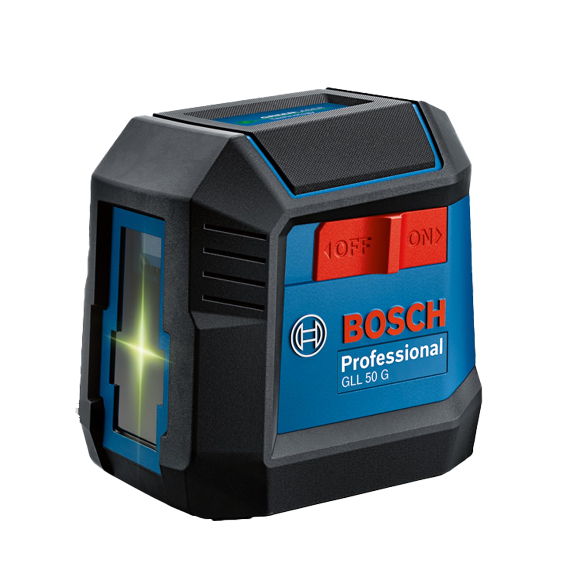 bosch professional gll 50 g line laser - green laser technology, 15m, compact design & ip55 protection, tripod thread, 1/4", 2 x 1.5 v lr6 (aa)