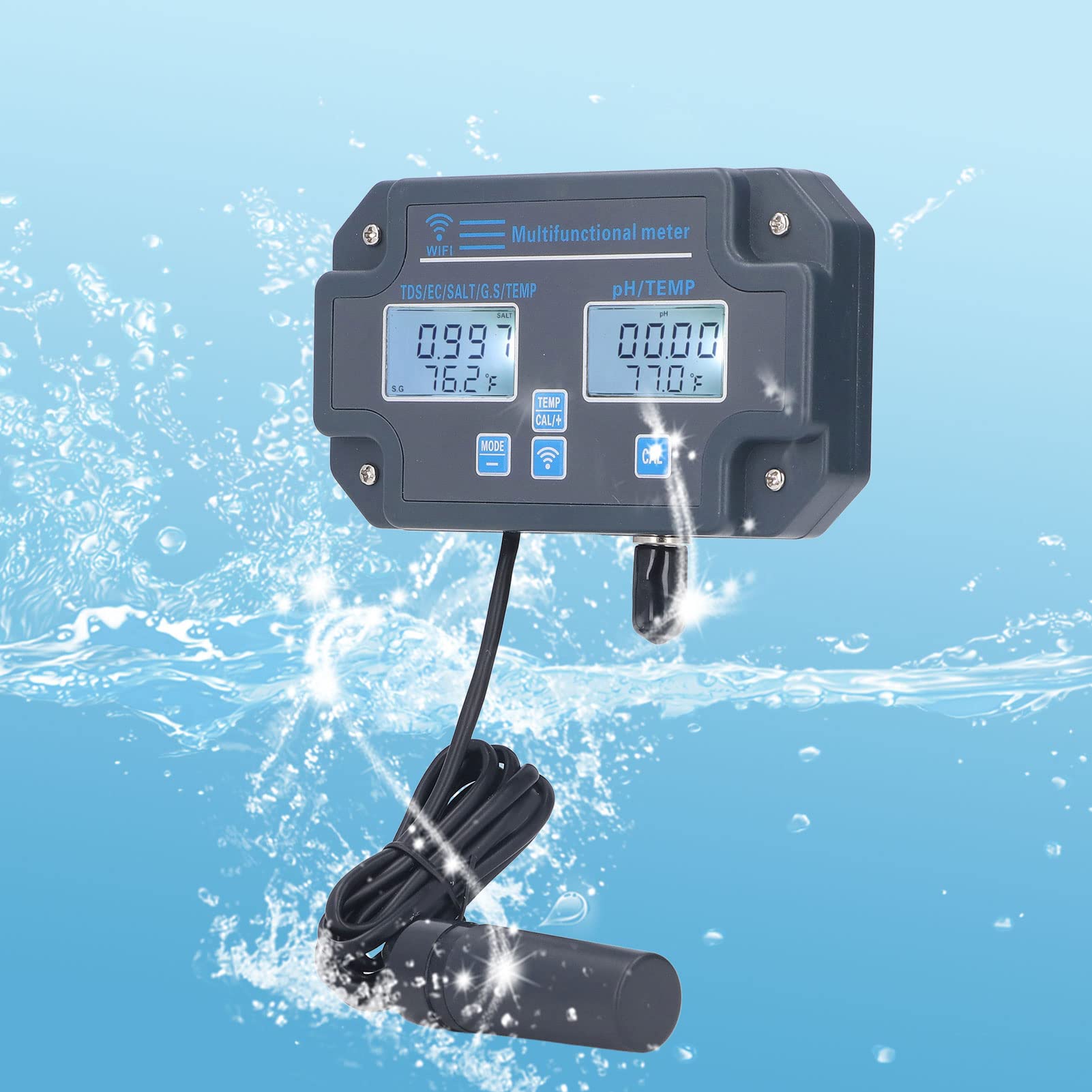 Inteligentny Tester Jakości Wody, Pilot APP PH EC TDS SALT S.G Monitor Temperatury Miernika Online