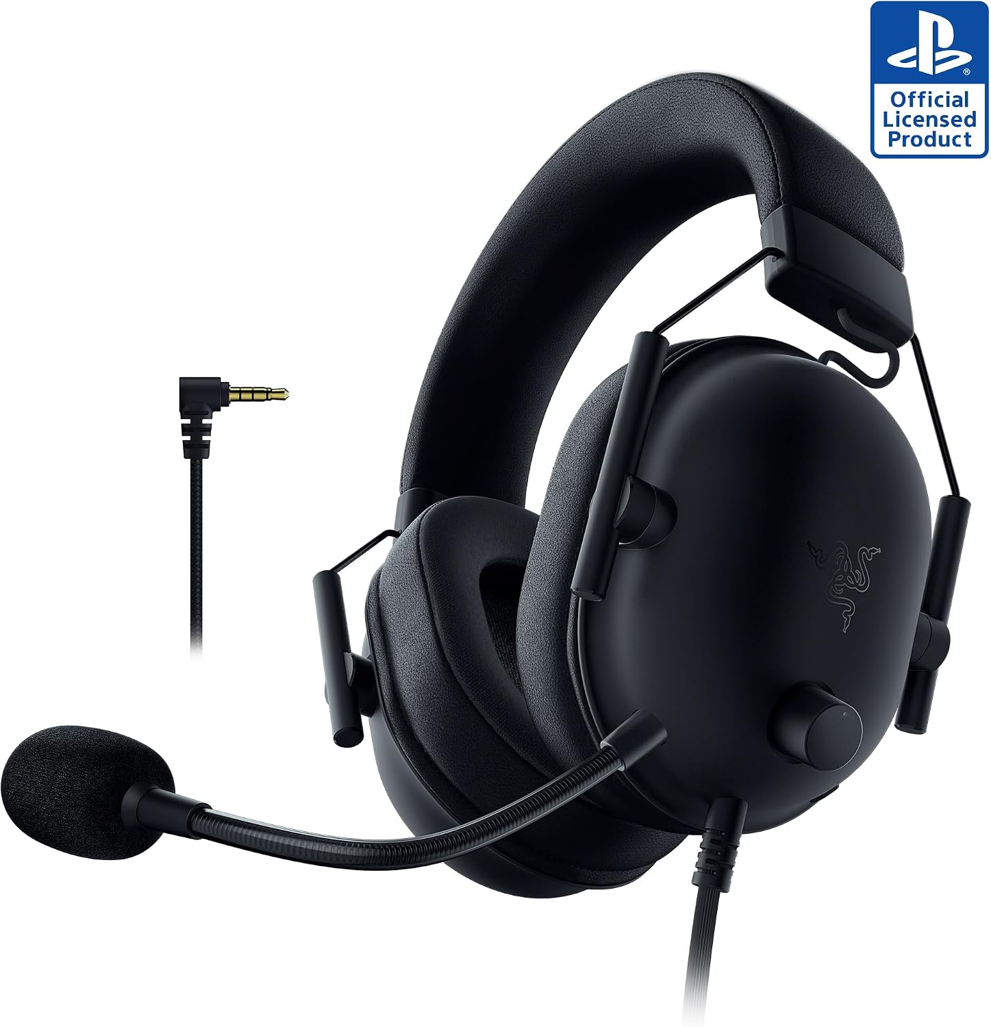 BlackShark V2 X Wired PlayStation Gaming Headset, Black | 50mm Drivers, Cardioid Mic, Lightweight, Comfortable Noise Isolating Earcups, For PS5, Xbox Series X, PC, Switch, 3.5 mm Jack