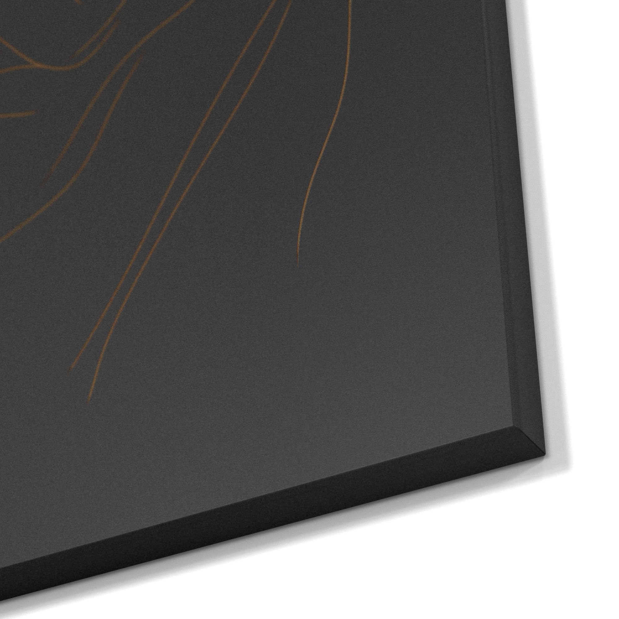 DEQORI Magnetische Kreidetafel mit UV-Druck | Motiv Zärtliche Linien | Design rechteckig 40x60 cm | Kreide Metalltafel beschreibbar – Wanddeko für Küche, Flur, Kinderzimmer & Büro