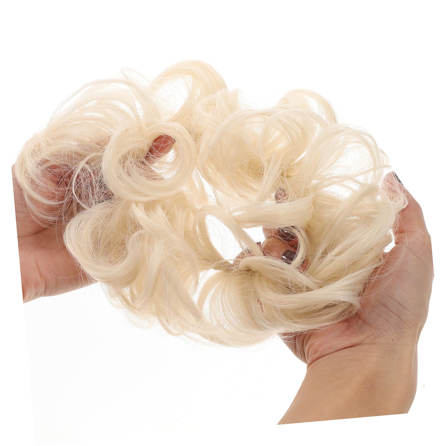 FRCOLOR 4 Set Elegante Chignon Invisibile Finto Per Da Donna Chignon Riccio Pezzi Di Elastico Per Chignon Coda Di Cavallo Estensione 2 Pezzi * 4