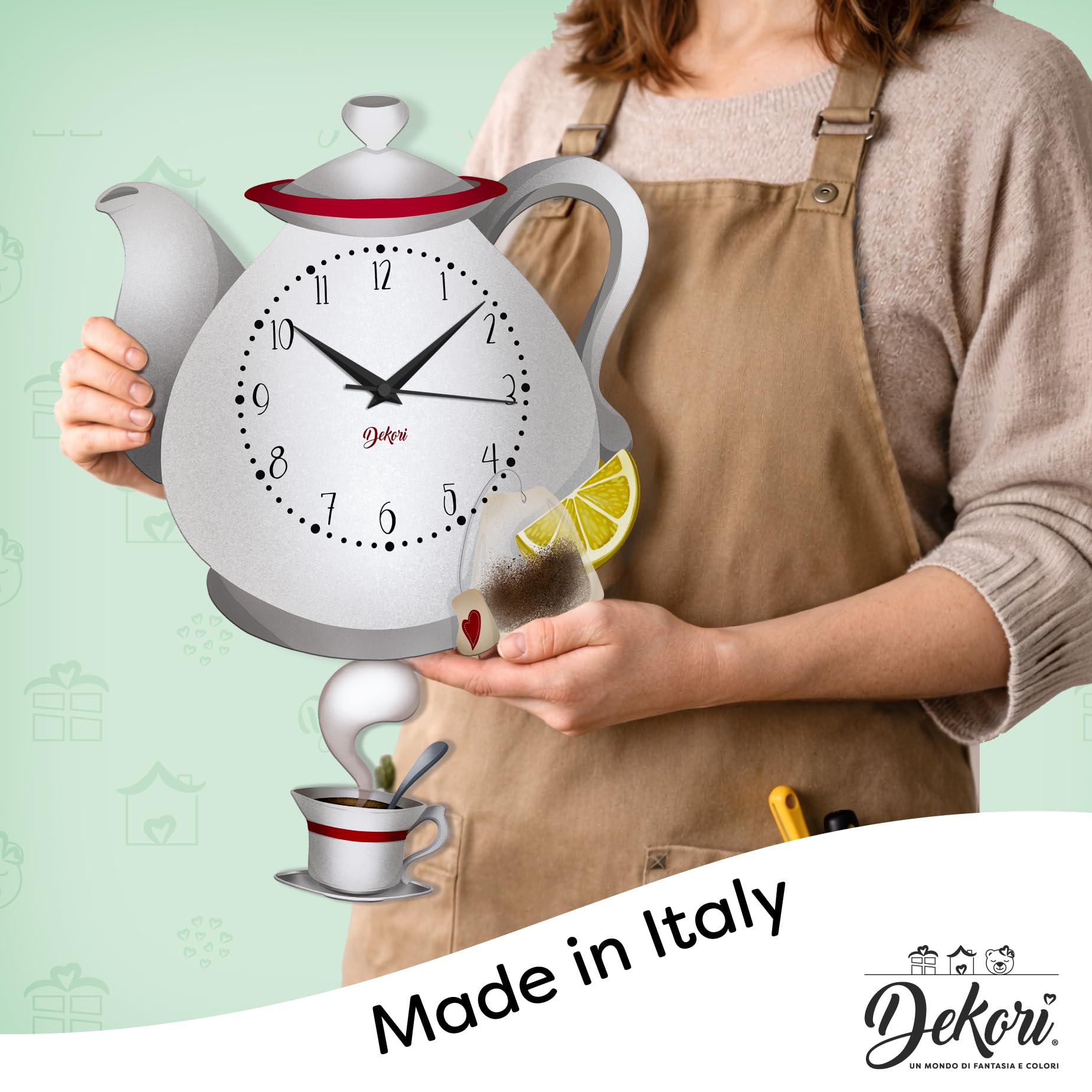 Reloj de pared de cocina de madera con péndulo oscilante, reloj decorativo silencioso, diseño natural para cocina, salón, casa