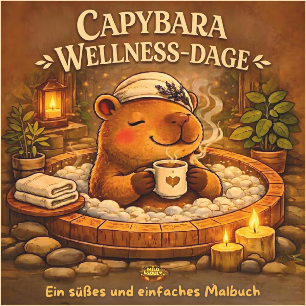 Capybara Spa Tage: Ein Bold-and-Easy-Malbuch mit friedlichen Spa-Ritualen, warmen Bädern und gemütlichen Self-Care-Momenten (Rituale der Ruhe)