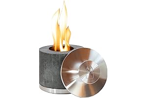 FLIKR Fire Personal Concrete Fireplace: Smokeless, Indoor & Outdoor