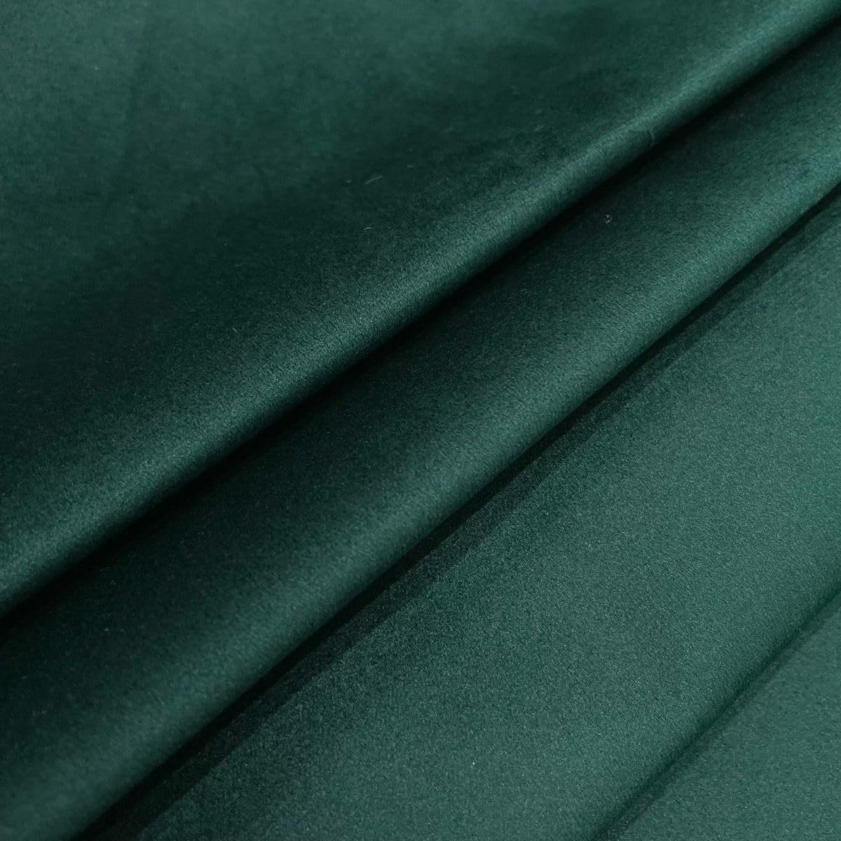 Regents Lux Soft Touch Plain Velvet Fire Retardant Plush Low Velour Cushion Sofa Upholstery Fabric Sold by The Metre - Bottle Green - 5 Metres