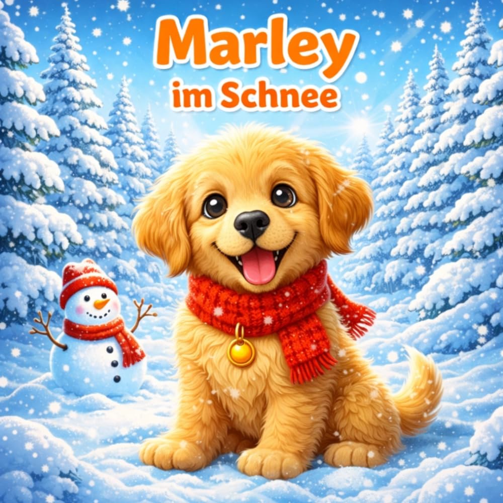 Marley im Schnee