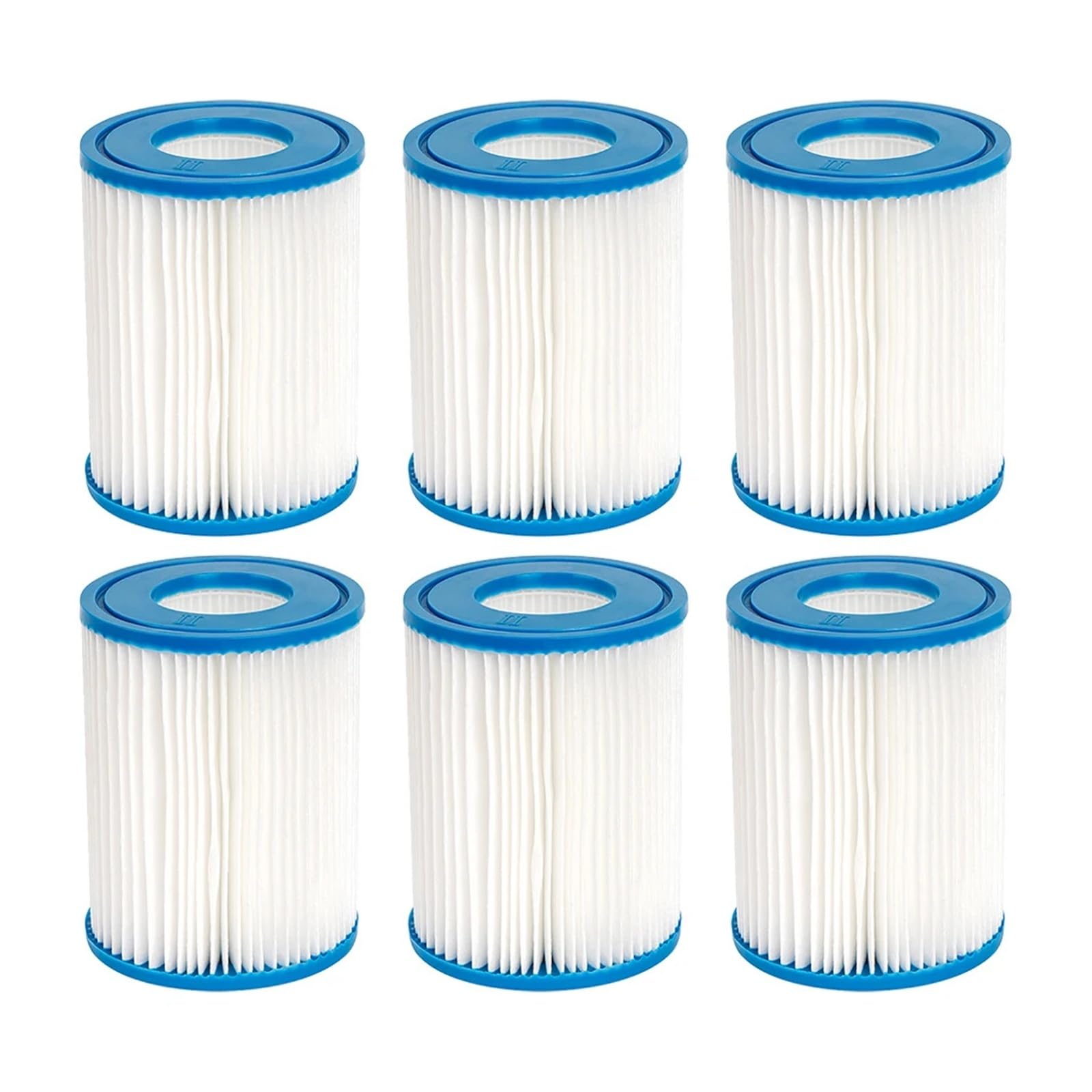 Cartuccia Filtro for Piscina, Compatibile Con Way 58094, 58383, 58386 | Pompa filtro a cartuccia for piscina a temperatura costante tipo II 530/800 GPH(6PCS)