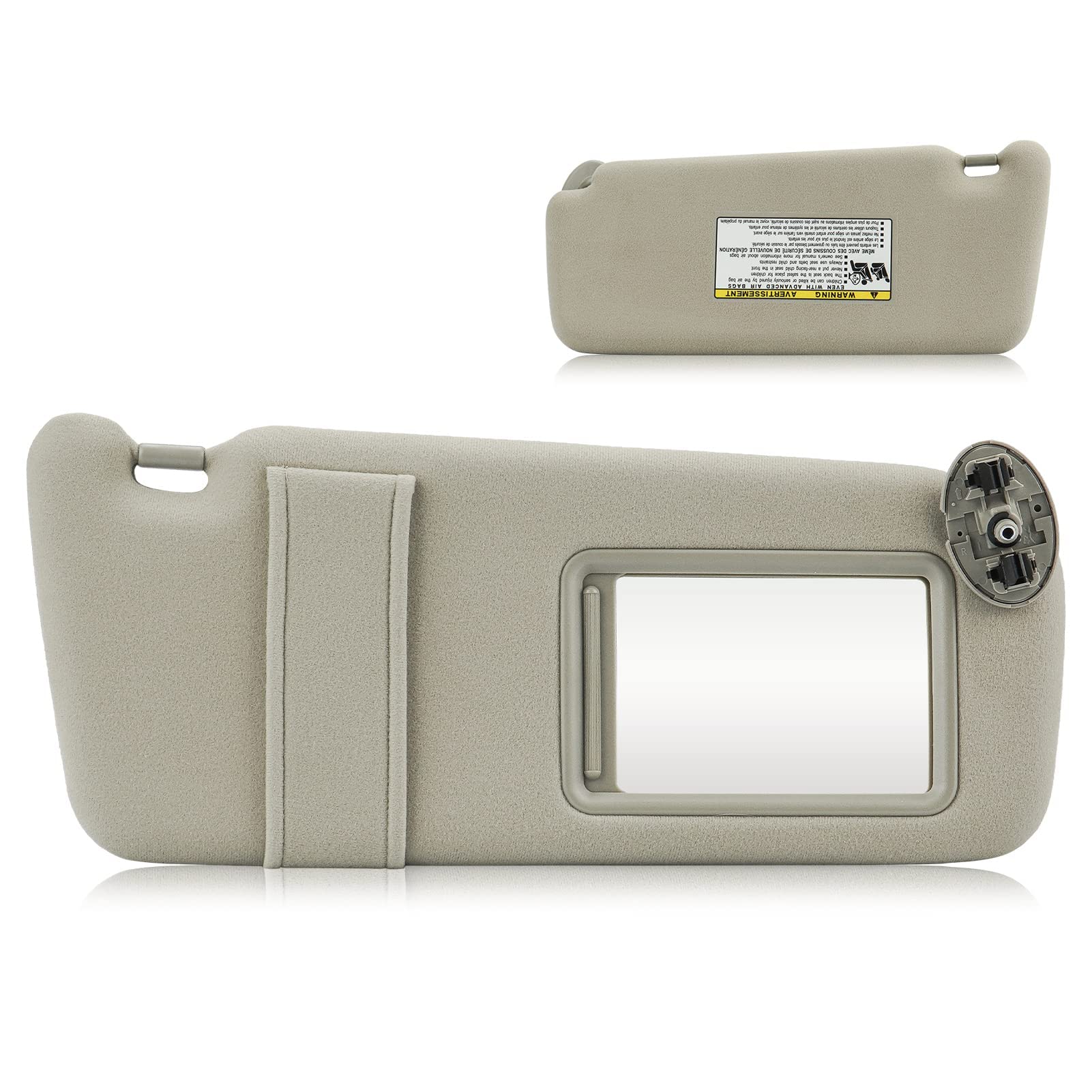 Photo 1 of Right Passenger Side Sun Visor Without Light for Toyota Camry Without Sunroof 2007 2008 2009 2010 2011 Beige Sunvisor Replacement 74310-06750-E0 (Beige) Right - For Camry w/o Sunroof Beige