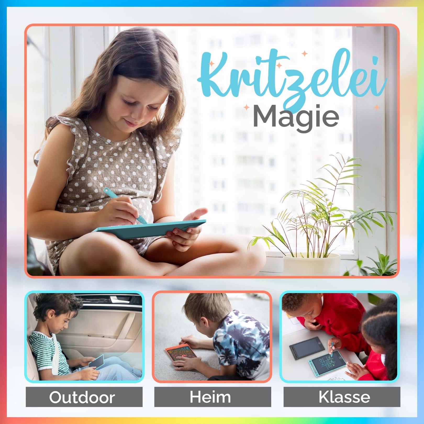 Riff Flying LCD-Schreibtafeln für Kinder 16,5 cm (6,5 Zoll) 12 Stück