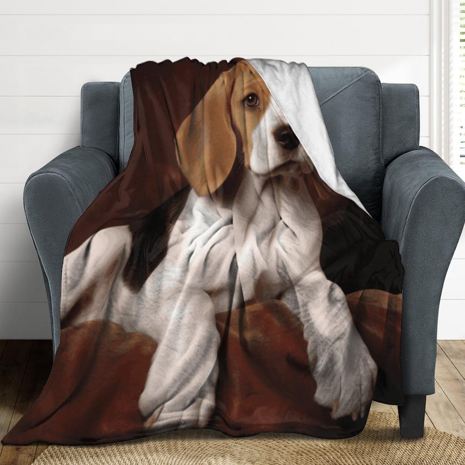 Weiche, gemütliche, weiche Decken für Damen, Überwurf, Bettdecke, Haustier, Hund, Beagle, warm, dekorativ, flauschige Decke für alle Jahreszeiten