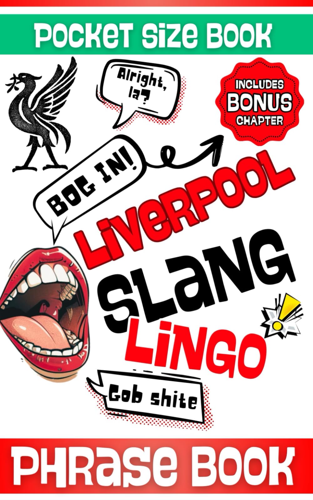 Liverpool Slang Pocket Size Phrase Book: Simple & Easy Mini Dictionary to Learn Scouse Idiom, Words, Dialect and Lingo With Drawings and Illustrations (British City Slang Guides)