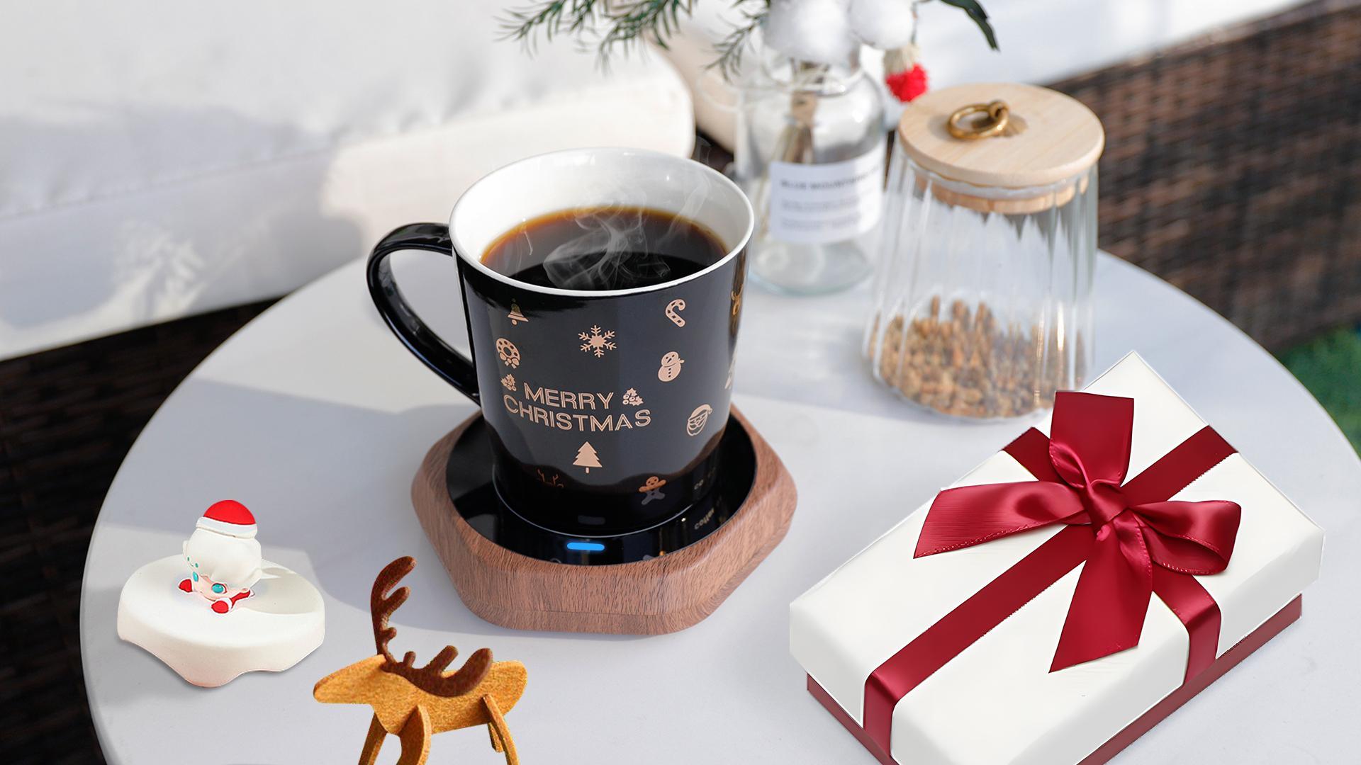 Coffee Warmer USB Mug Warmer Jaune Bois - Chauffe Tasse Café Thé Boissons Bureau Maison
