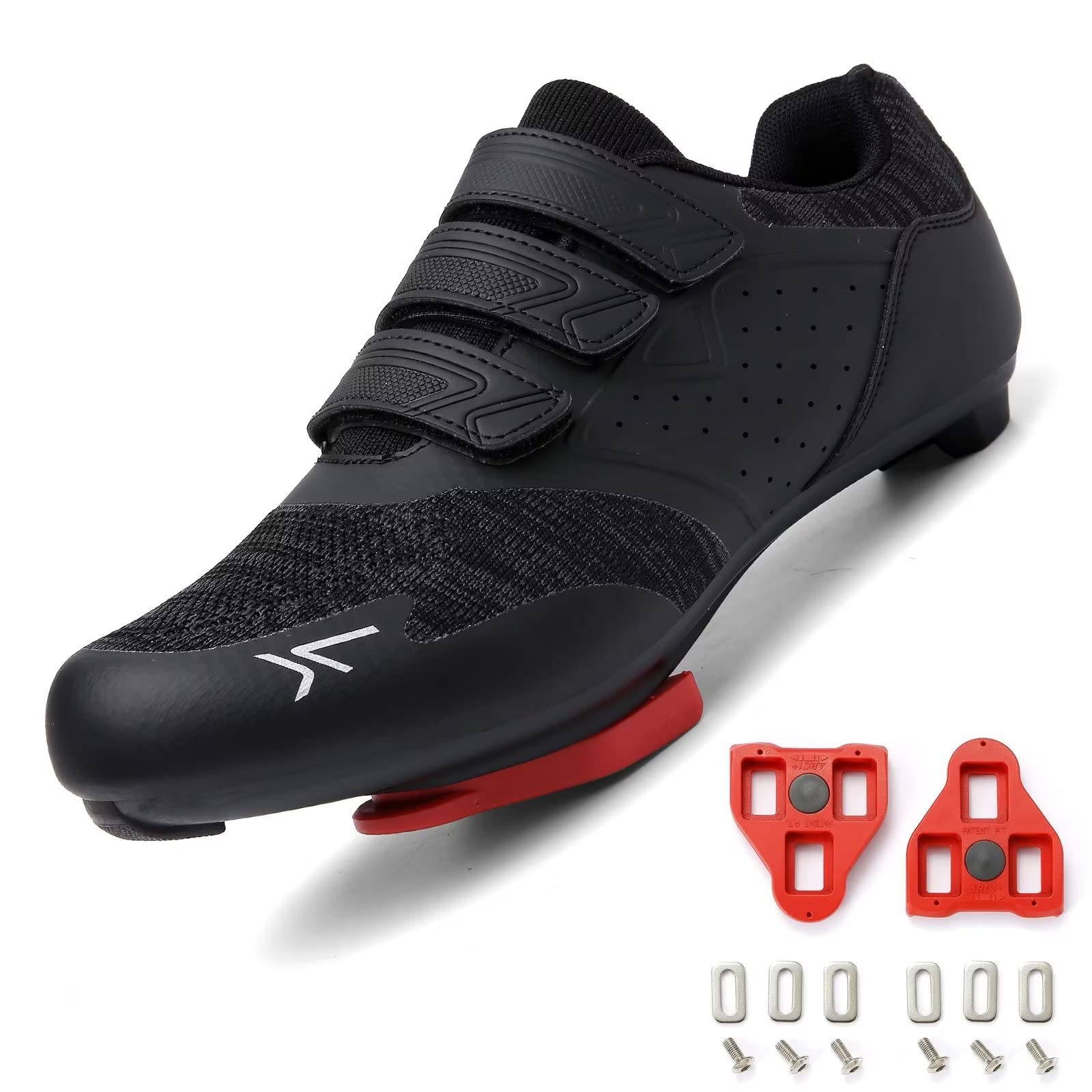 Męskie damskie buty rowerowe kompatybilne z Peloton Mountain Road Bike i SPD Look Delta Cleats idealne do butów do jazdy na rowerze z klipsem, do użytku wewnątrz i na zewnątrz, B Czarny, 46/47 EU