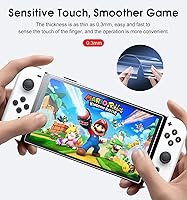 Vista 6 de XINRUISEN Paquete de 2 protectores de pantalla para Nintendo Switch Oled 2023, protector de pantalla de vidrio templado para Nintendo Switch OLED