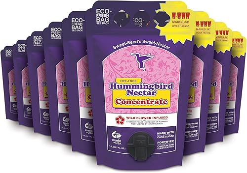 Miniatura 10 de Paquete de 3 néctar de colibrí Sweet-Seed concentrado, hace 3 veces el volumen, 1.5 L (50.7 onzas), prolonga la vida útil del néctar para comederos
