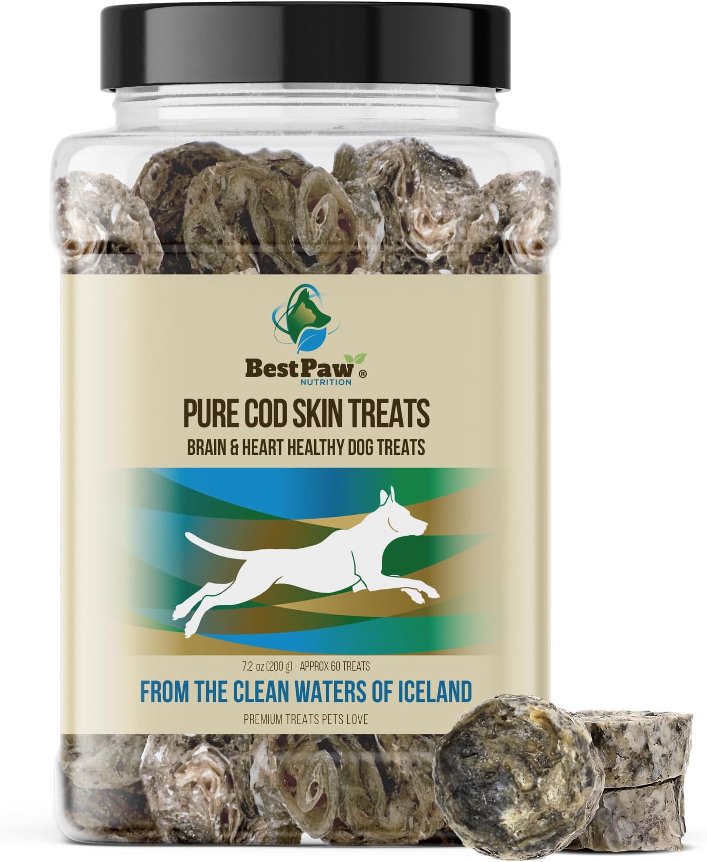 Wild Icelandic Cod Skin Disk Treats