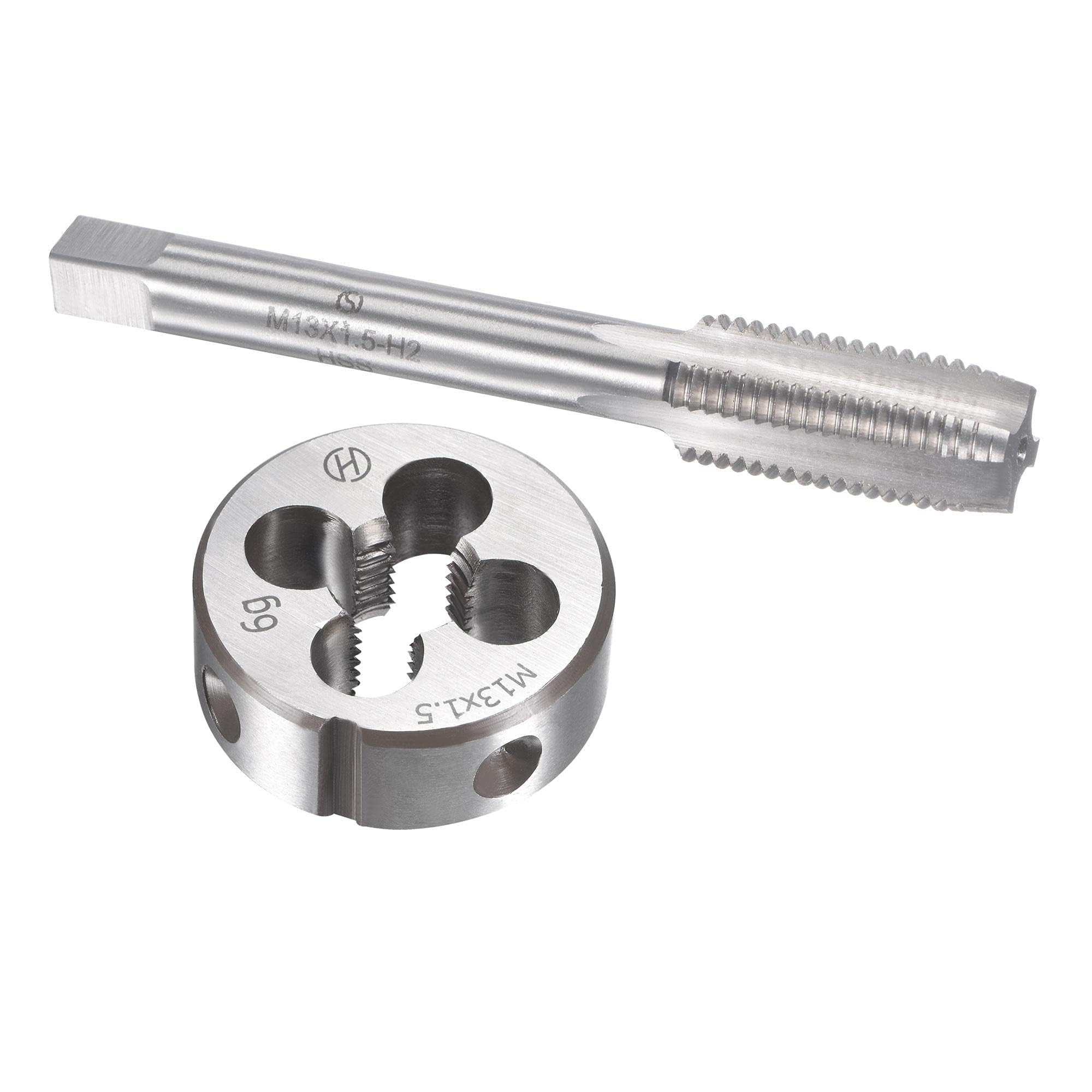 TA-VIGOR M13 x 1.5mm Metric Tap and Die Set, Machine Thread Screw Tap with Round Threading Die