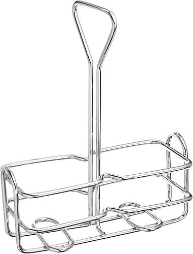 Winco WH-3 Soporte cuadrado para aceite y vinagre, 6 onzas, cromado, mediano