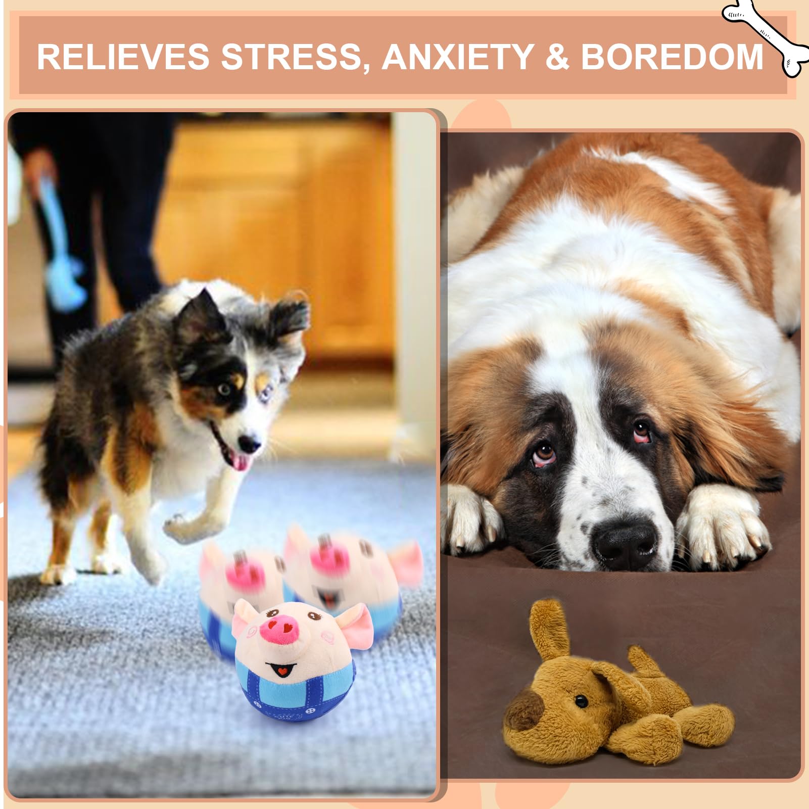 BABORUI Interactive Dog Toys Pig, Jumping Squeaky Dog Toys with Recording and Music Modes, Rechargeable Moving Dog Chew Toys for Small/Medium/Large Dogs to Keep Them Busy(Blue Pig) - image 4