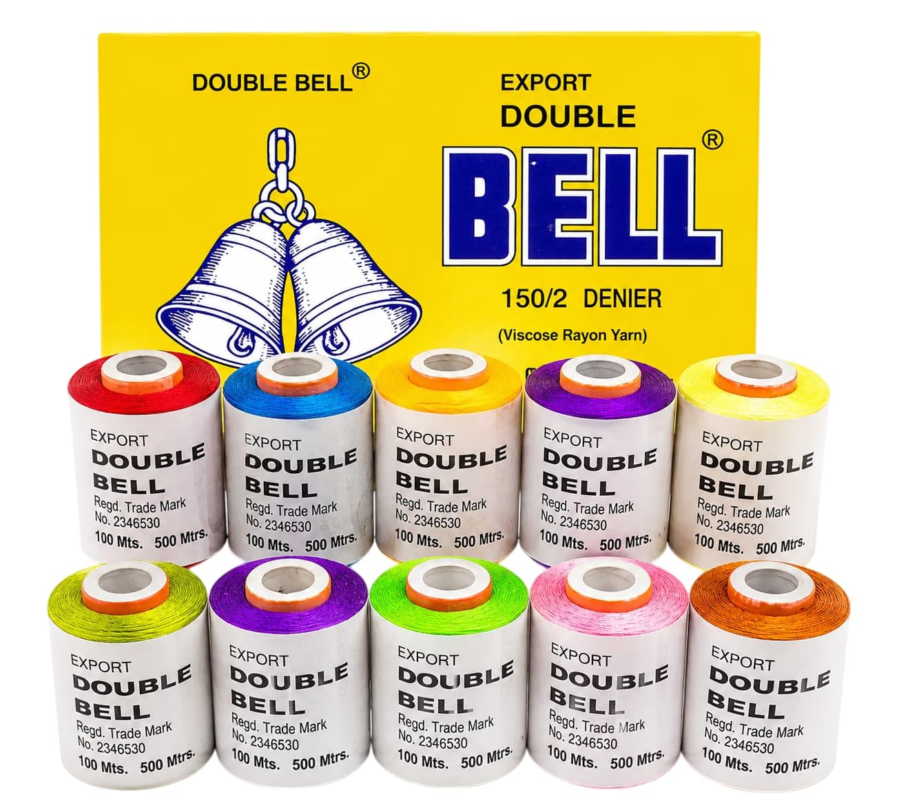 M.A JARI TRADERS Double Bell Silk Thread for Embroidery, Pack of 10 Spools, Shiny Art Silk Threads for Tassel Making, Jewelry Designing, Machine Sewing, and Hand Craft Work-image-16