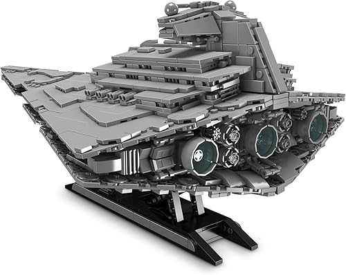 Miniatura 5 de Super Star Destructor Modelo de nave, 1845 piezas de destructor estelar de clase imperial, juguetes de bloques de construcción, impresionante