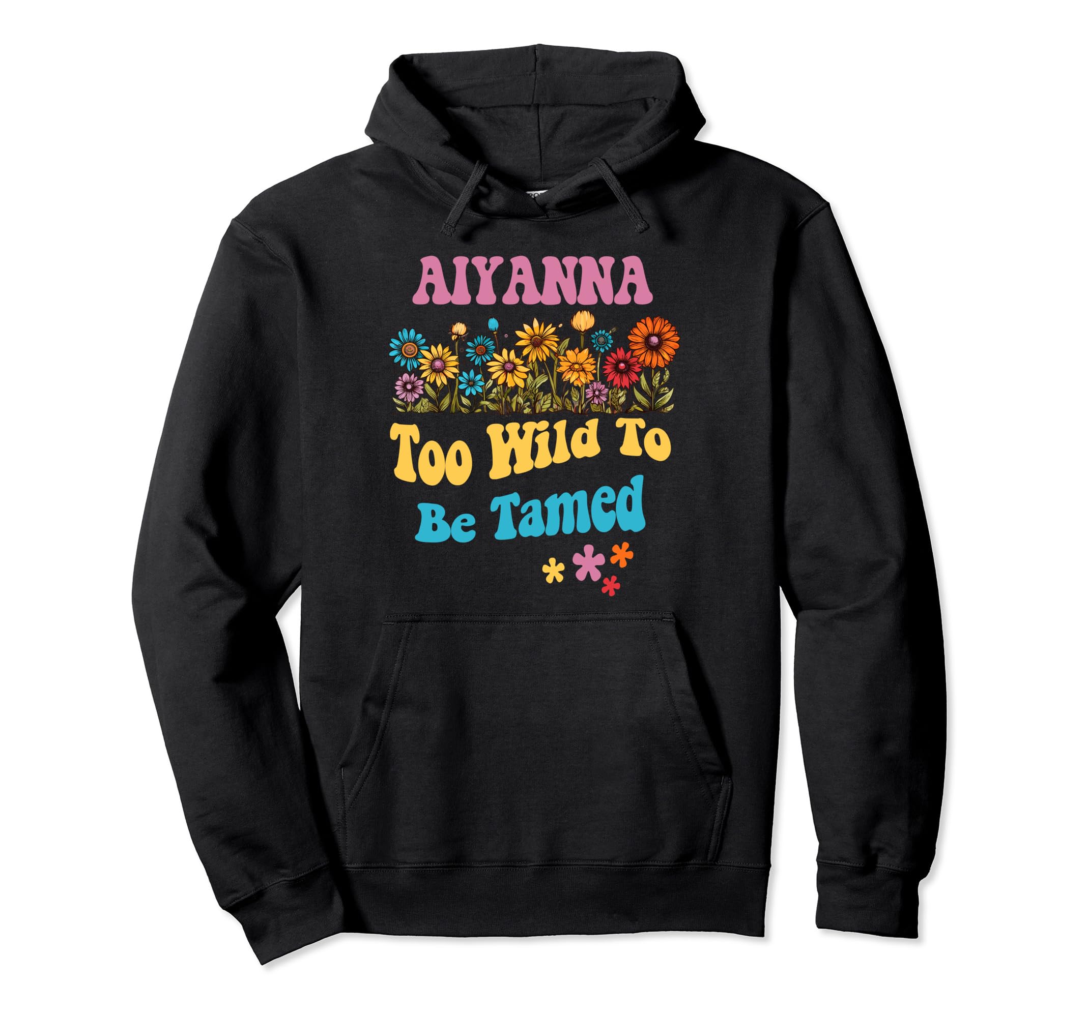 AIYANNA Name Cute Retro Girls Wildflower AIYANNA Name Pullover Hoodie