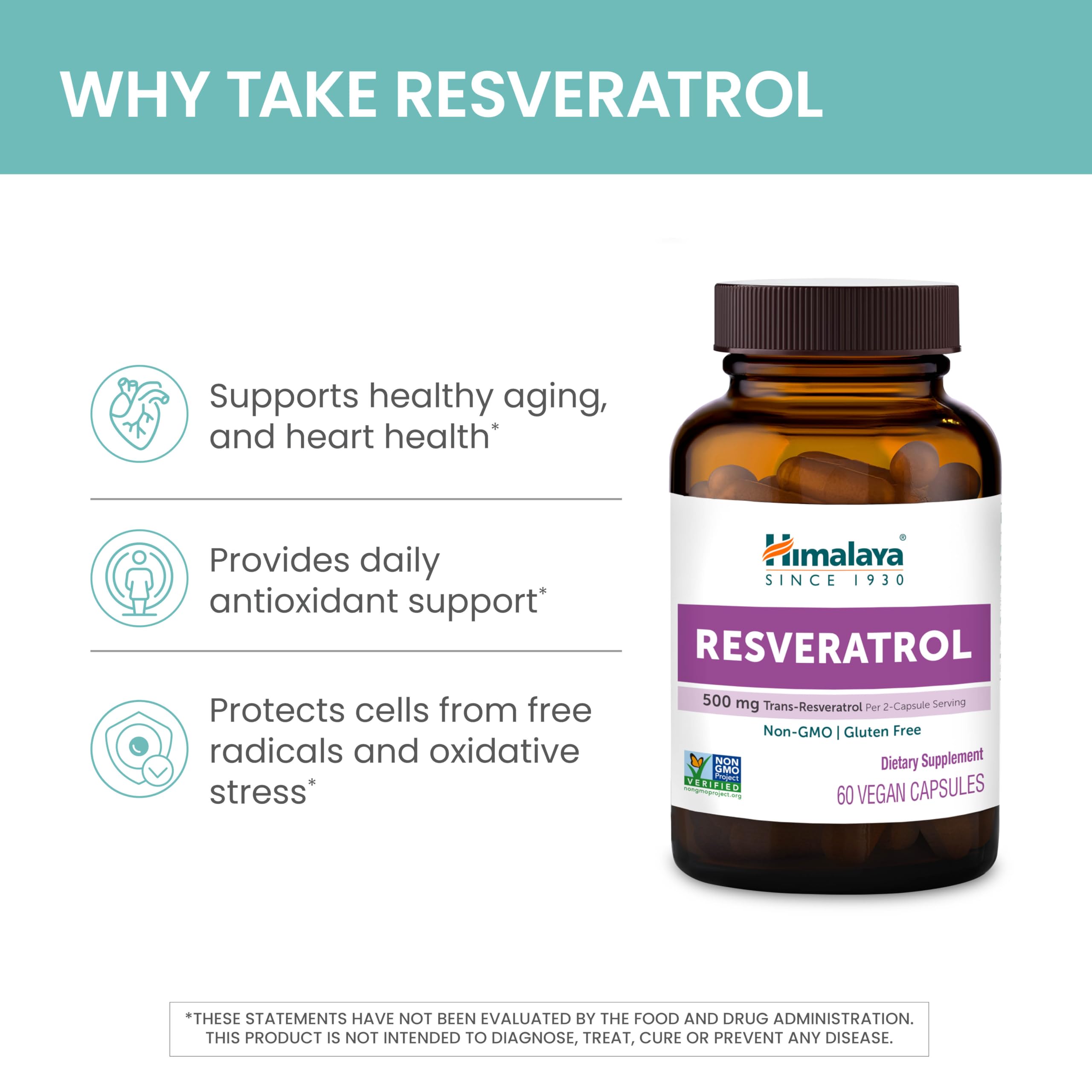 Himalaya Resveratrol Supplement, 1,000 mg of Resveratrol, 60 Vegan Capsules — Amazon image 4